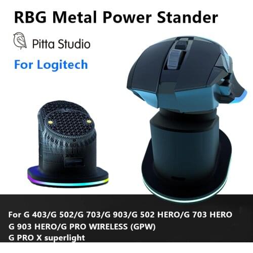 Logitech Mouse Charging Dock Pitta Studio Mouse Power Stander For G Pro X Superlight G 403 502 703 903 HERO Pro WIRELESS (GPW)