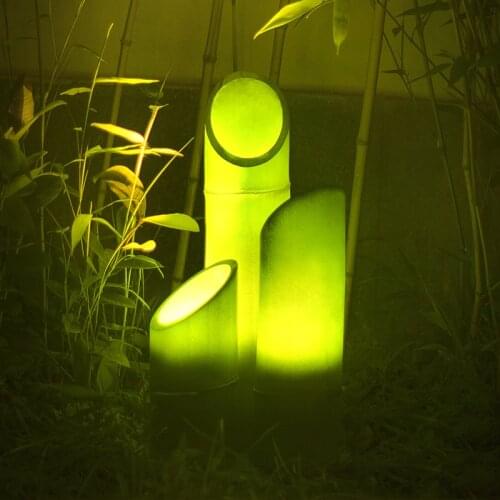 Green/ Yellow Bamboo Light Villa Garden Yard Backyard Outdoor Lawn Lamp Park Counteryard Decorative Landscape Lighting