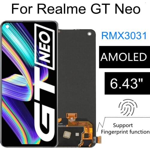 6.43" AMOLED For Realme GT Neo RMX3031 LCD Display Touch Screen Assembly Replacement Accessory