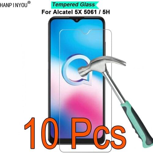 10 Pcs/Lot For Alcatel 5X 5061 6.52" 9H Hardness 2.5D Ultra-thin Toughened Tempered Glass Film Screen Protector Guard