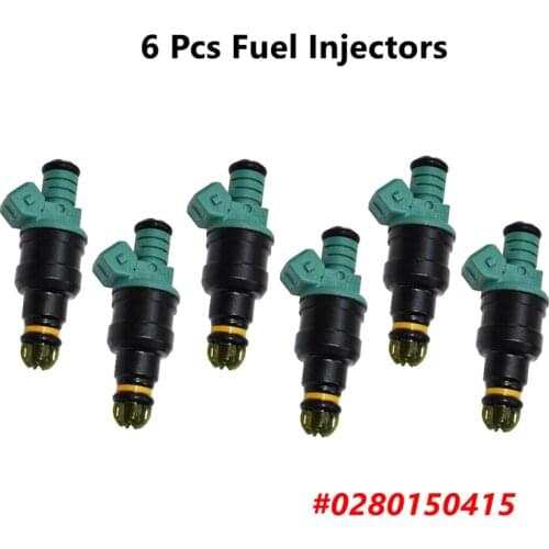 6pc NEW Fuel Injectors For BMW 3.0L M3 2.5L 323i 525i E36 E34 M50 S50 0 280 150 415 0280150415