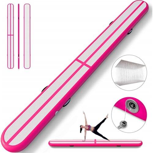 Free Shipping Gym Equipment Factory Directly 6*0.4*0.2m Inflatable Air Tumble Track Gymnastics Balance Air Beam For Sale