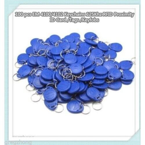 100pcs/bag RFID key fobs 125KHz proximity ABS key tags/for access control with TK4100/EM 4100 chip