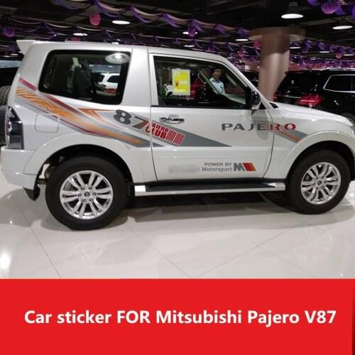FOR Mitsubishi Pajero V87 car stickers car modification custom sports decals Pajero V87 accessories