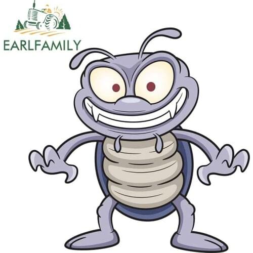 EARLFAMILY 13cm x 12.8cm for Cartoon Monster Funny JDM Stickers Vinyl Material 3D Car Sticker Waterproof Scratch-proof Decal