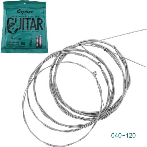 Orphee VX130 Electric Bass Strings Hexagonal Steel Nickel Alloy Wire Medium Light Strong 5 Strings Guitars Accessories