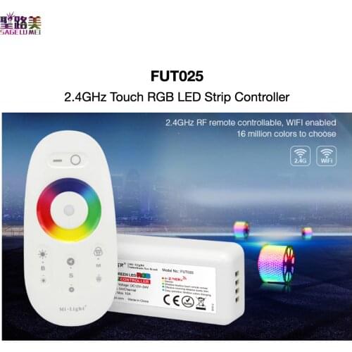 FUT025 2.4GHz Touch RGB LED Strip Controller 2.4GHz RF Control DC12V-24V for RGB LED Strip Lights / LED Module MiBOXER Mi-Light