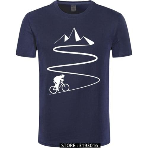 Mountain Bike Heartbeat Funny Biker T Shirt Plus Size Custom Short Sleeve Mens Bicycle Cycling T-shirt Fashion Family Cotton