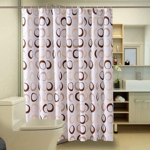 Shower Curtain Coffee Circle Geometric High-end Hotel Thick Waterproof Polyester Home Bathroom Shower Curtains