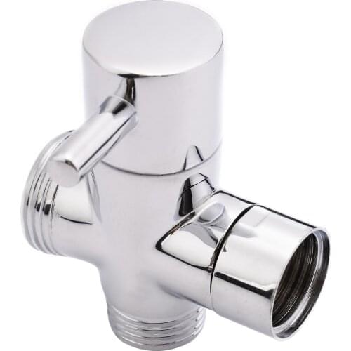 Brass 3-Ways Shower Head Diverter Valve for Bathroom Toilet Sprayer Faucet T-adapter