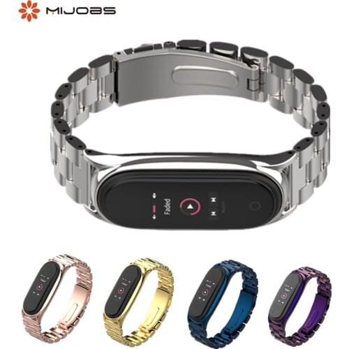 Bracelet Mi Band 4 3 Strap Metal Stainless Steel For Xiaomi Mi Band 3 4 Strap Compatible Miband 3 4 Wristbands Pulseira miband4