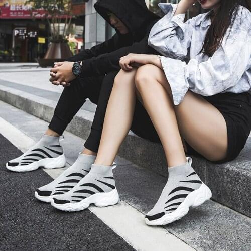 Men Sports Shoes Ladies Fashion Casual Shoes Boots high top Socks Shoes Running Warm Couple Shoes Plus Size Plus Cotton