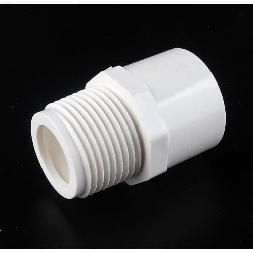 20-50mm ~1/2"-1.5" Male Thread PVC Quick Equal Straight Connector Water Pipe Joint Aquarium Parts Garden Irrigation Adapter