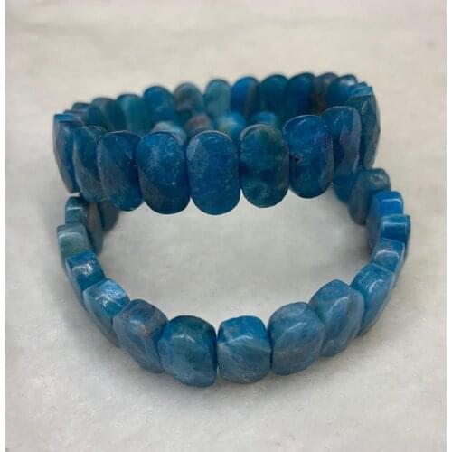 Natural apatite stone beads bracelet natural gem stone bangle charming jewelry for woman for gift wholesale