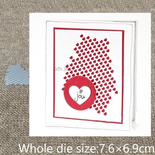 New Design Craft Metal stencil mold Cutting Dies heart background decoration scrapbook die cuts Album Paper Card Craft Embossing