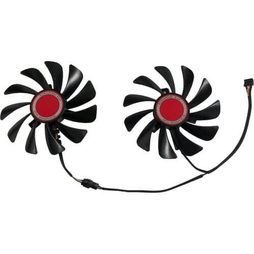 2pcs/set 95mm FDC10U12S9-C CF1010U12S Alternative GPU Video Card Cooler Fan For XFX RX580 HIS RX 580 IceQ Graphics Card Cooling