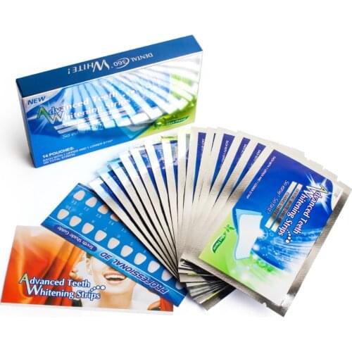 Teeth Whitening Strips Professional teeth Bleaching Whiter Gel Strips For Party Valentine Sweet Smile, 28pcs/14 pairs per lot