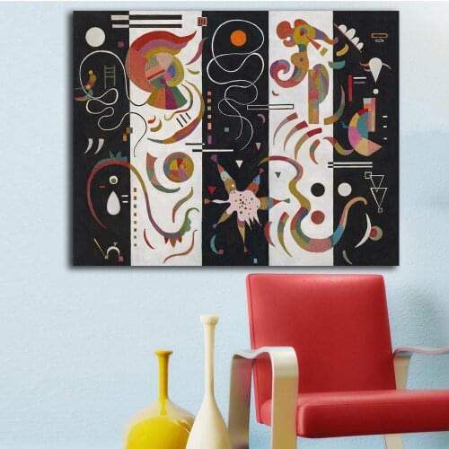 Striped by Wassily Kandinsky Canvas Painting For Living Room Home Decoration Oil Painting On Canvas Wall Painting no frame