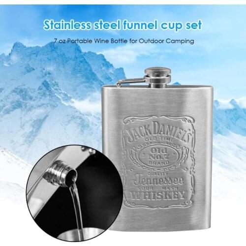 6/7 oz Outdoors Portable Stainless Steel Wine Pot Hip Flask Flagons Drinkware Male Small Mini Bottle Drink Pot Alcohol Flagon