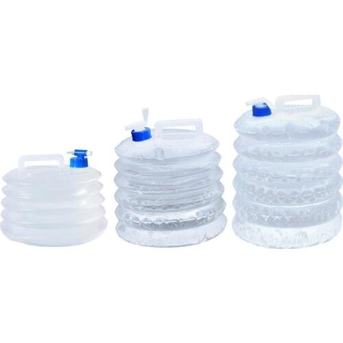 5L 10L 15L Water Storage Carrier PE Car Bucket Portable Folding Container for Car Self-driving Tour Camping Car Accessories