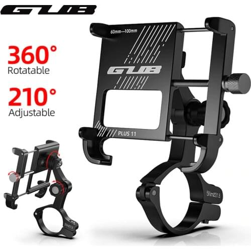 GUB PLUS 11 Rotatable Bicycle Phone Holder For 3.5-6.8 inch Smartphone Adjustable For MTB Road Bike Motorcycle Electric Bicycle