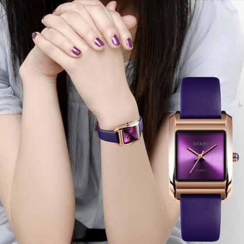 Casual Women Quartz Watch Waterproof Watch with Rectangle Dial Faux Leather Strap for Ladies Girls TT@88