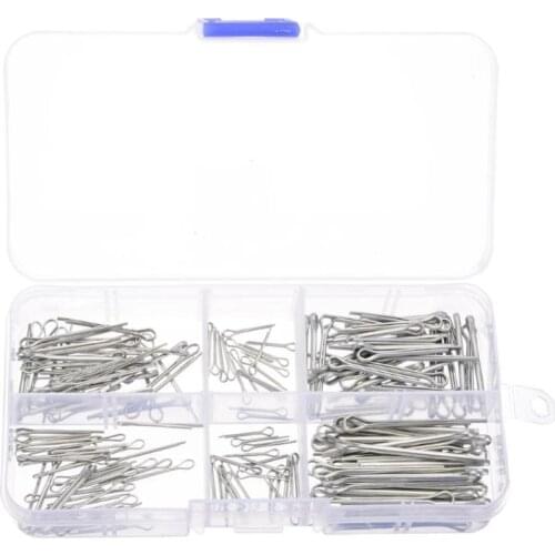Q81C Split Cotter Pins 175 Pcs 5 Diffrent Sizes Hard Case Link Split Cotter Pins
