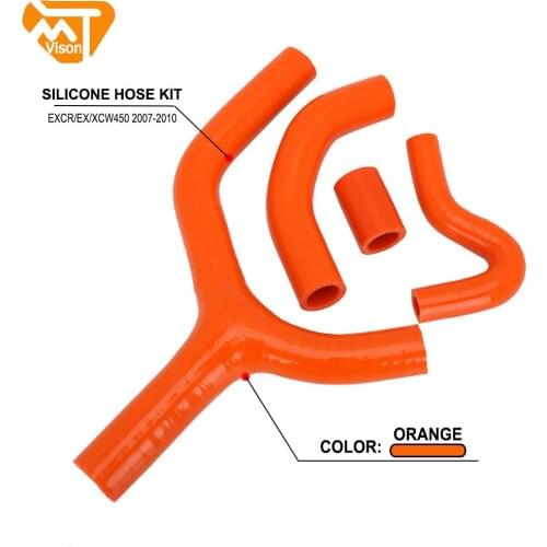 Motorcycle Engine Silicone Radiator Coolant Hose For KTM 450 EXCR EXC XCW 2007-2010