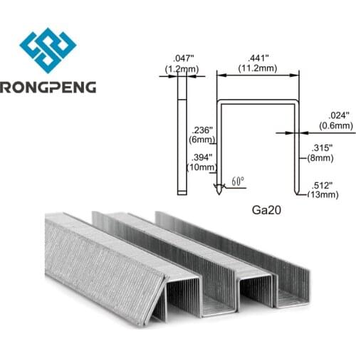RONGPENG Standard Size Gauge 21 or Gauge 20 Staples For Power Staple Guns