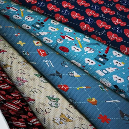 50*140cm Bullet Textured Liverpool Fabric Flower Printed DIY Tissue Kids Home Textile for Sewing Quilt Decoration Home L21295