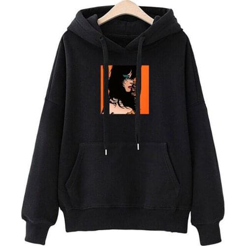 Harajuku Streetwear Hoodies for Women Long Sleeve Hooded Sweatshirt Korean Ulzzang Print Plus Velvet Sweatshirts Female Pullover