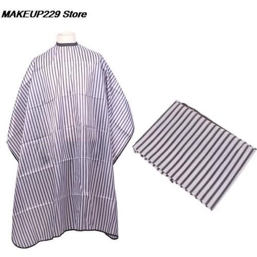 High Quality Haircut Hairdressing Barber Cloth Waterproof Stripe Hair Cutting Apron Cape Hair Styling Supplies Salon Barber Gown