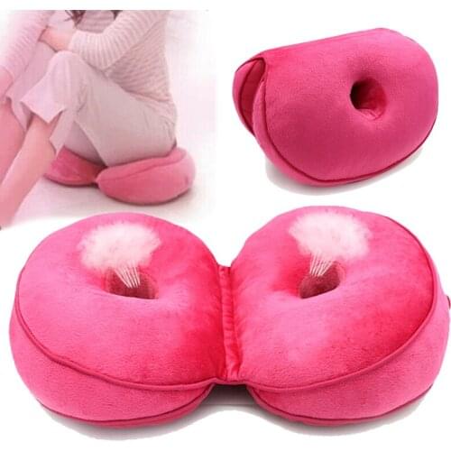 Women Dual Comfort Cushion Memory Foam Seat Hip Lift Massage Cushion Beautiful Butt Latex Seat Cushion Multifunctional Cushion