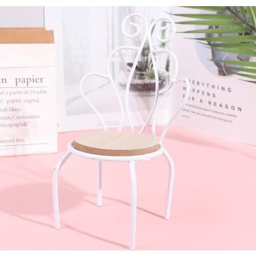 1Pcs 1:6 Dollhouse Miniature Small Sofa Stool Chair Furniture Model Dollhouse Decor