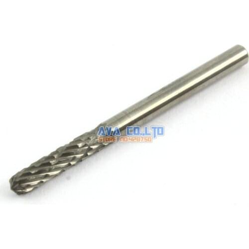10 Pieces 3mm Tungsten Carbide Burr Rotary Cutter File 3mm Shank Double Cut (NO.2)