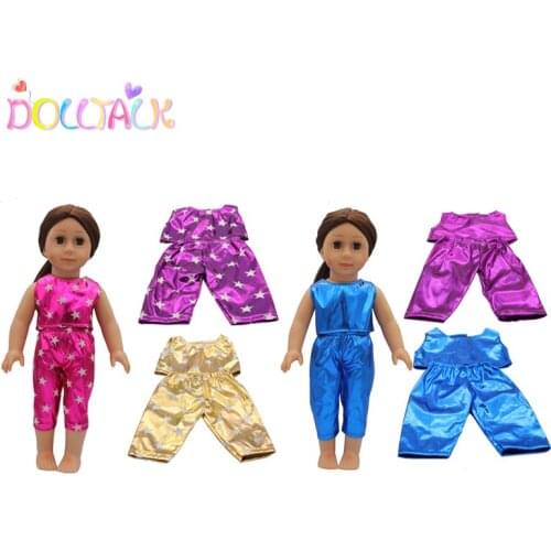 18 inch Doll Party Suit Personalized Five-Pointed Star Pattern Doll Clothes For 43 cm Reborn Dolls 1/3 BDJ Toys For Girl