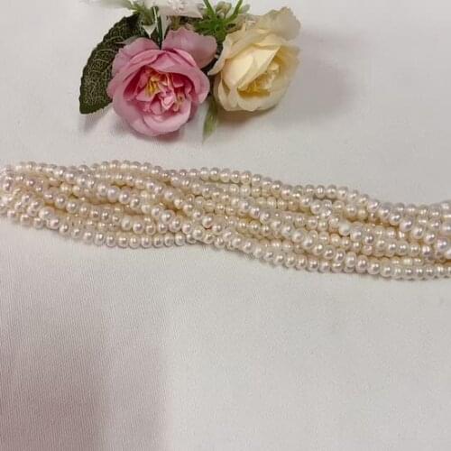 6-7mm loose pearl A Grade button pearl freshwater pearl strand