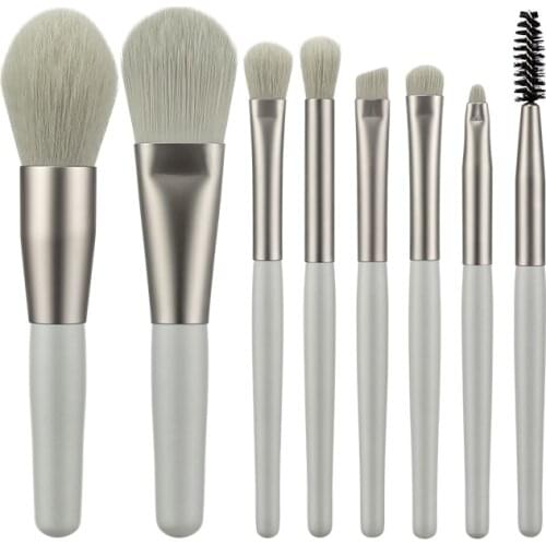 ANMOR 8Pcs Mini Size Makeup Brushes Set Powder Blush Brush Eyeshadow Blending Brush Shading Eyebrow Contour Make Up Tool