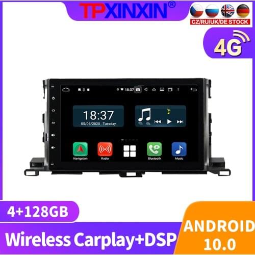 For Toyota Highlander 2015 - 2017 Car Radio Multimedia Video Recorder Player Navigation GPS Accessories Android 10 Auto 2din DVD