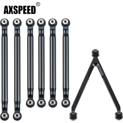 AXSPEED Aluminum Alloy Steering Link Rod Set Linkage Kit for Axial SCX24 AXI00001 1/24 RC Car Truck Upgrades Parts