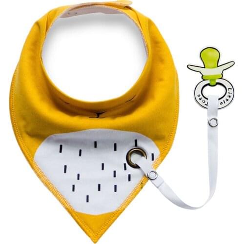 Baby Bibs Easy To Carry Nipple Rope Cartoon Infant Cotton Bandana Dribble Bib Newborn Feeding Accessories Baberos Bebes