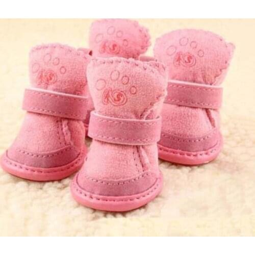 Free Shipping Pet Dog Christmas Shoes Winter Warm Shoes For Dog Pet Dog Chihuahua Boots Puppy Shoes For Small Dog Size 1-5