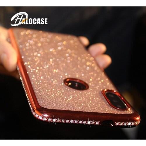 Glitter 3D Diamond Case For Samsung Galaxy A6 A7 A8 A9 J6 J7 2018 Note 10 Pro 8 9 M10 M20 A30 A40 A50 A70 Bling Rhinestone Cover