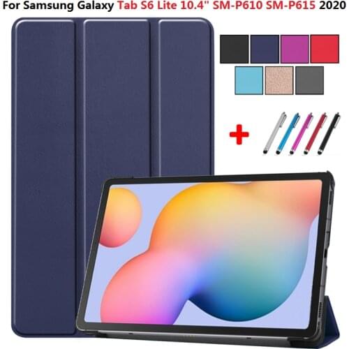 For Samsung Galaxy S6 Lite Case SM-P610 SM-P615 10.4 2020 Tablet Funda for Galaxy Tab S6 S 6 Lite Case Cover Solid Color Coque