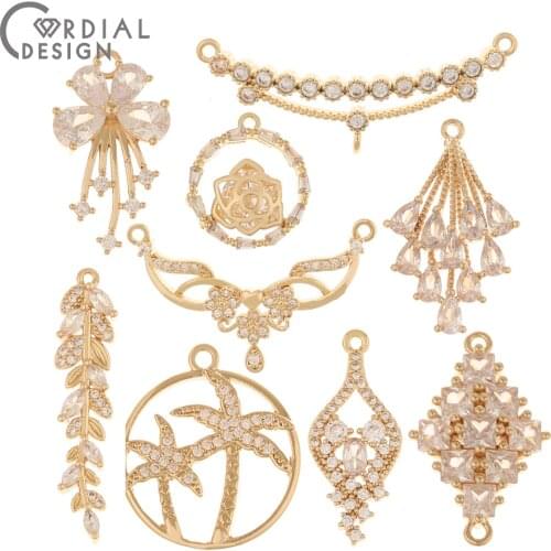 Cordial Design 4Pcs DIY Making/Choose/Jewelry Accessories/Leaf Shape/Necklace & Earrings Pendant/Jewelry Findings & Components