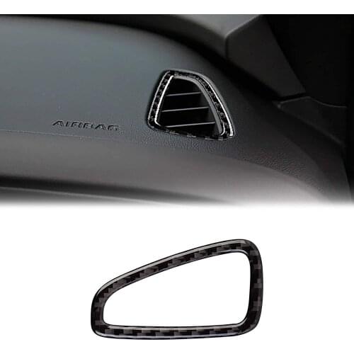 Dashboard Air Vent Trims Wind Outlet Interior Decoration Stickers for Chevrolet Camaro 2017 2018 2019 2020 (2Pcs Black)