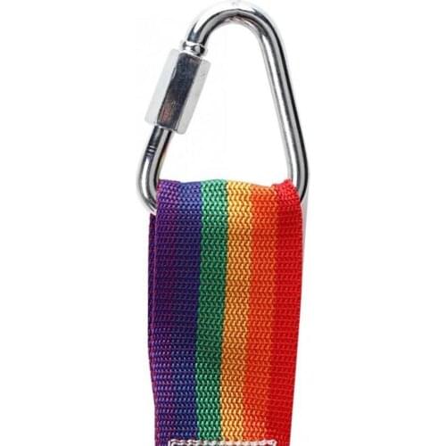 Children Physical Training Rainbow Webbing Net Hanging Step Ladder for Outdoor Sports