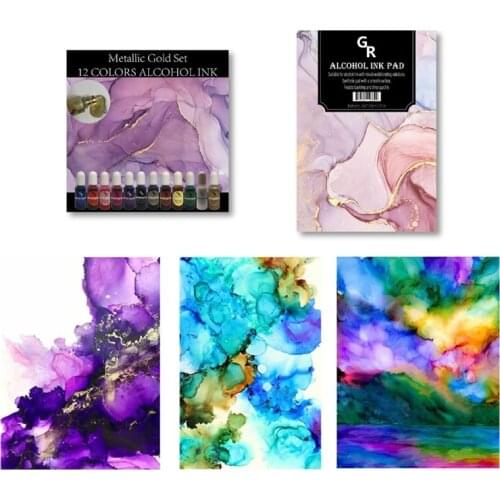 12Colors Epoxy Resin Diffusion Pigment Alcohol Ink Liquid Colorant Dye DIY Craft P9YF