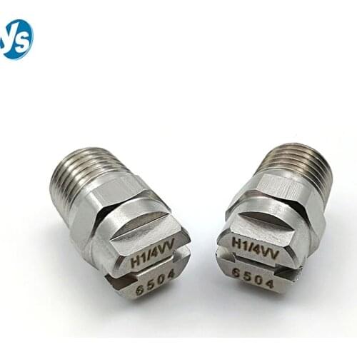 High Quality 304 Stainless Steel HVV Flat Fan Pattern Spray Nozzle, 65 Degrees Spray Angle Vee Jet Spray Nozzle 1/4 Inch Thread