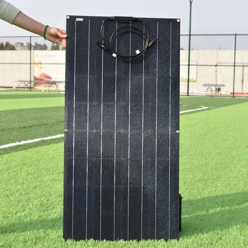 100W flexible solar panel car solar charging panel single crystal semi-flexible solar panel